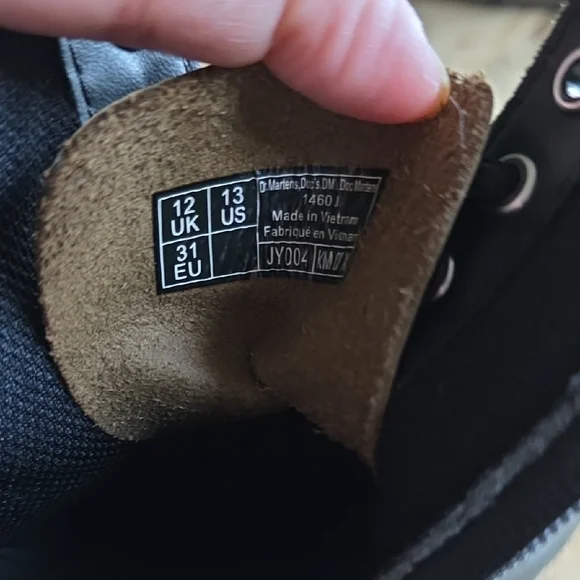 Dr. Martens Children's Olive Combat Boots - Picture 6 of 8